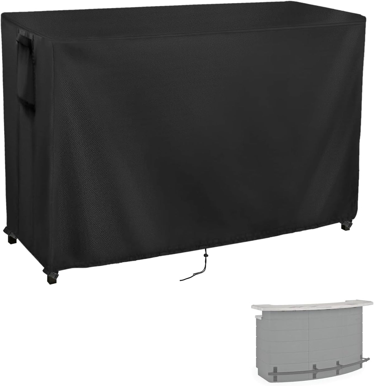 Kingling Outdoor Table Cover for Outdoor Bar Table, 78 Inch Waterproof Patio Bar Table Cover