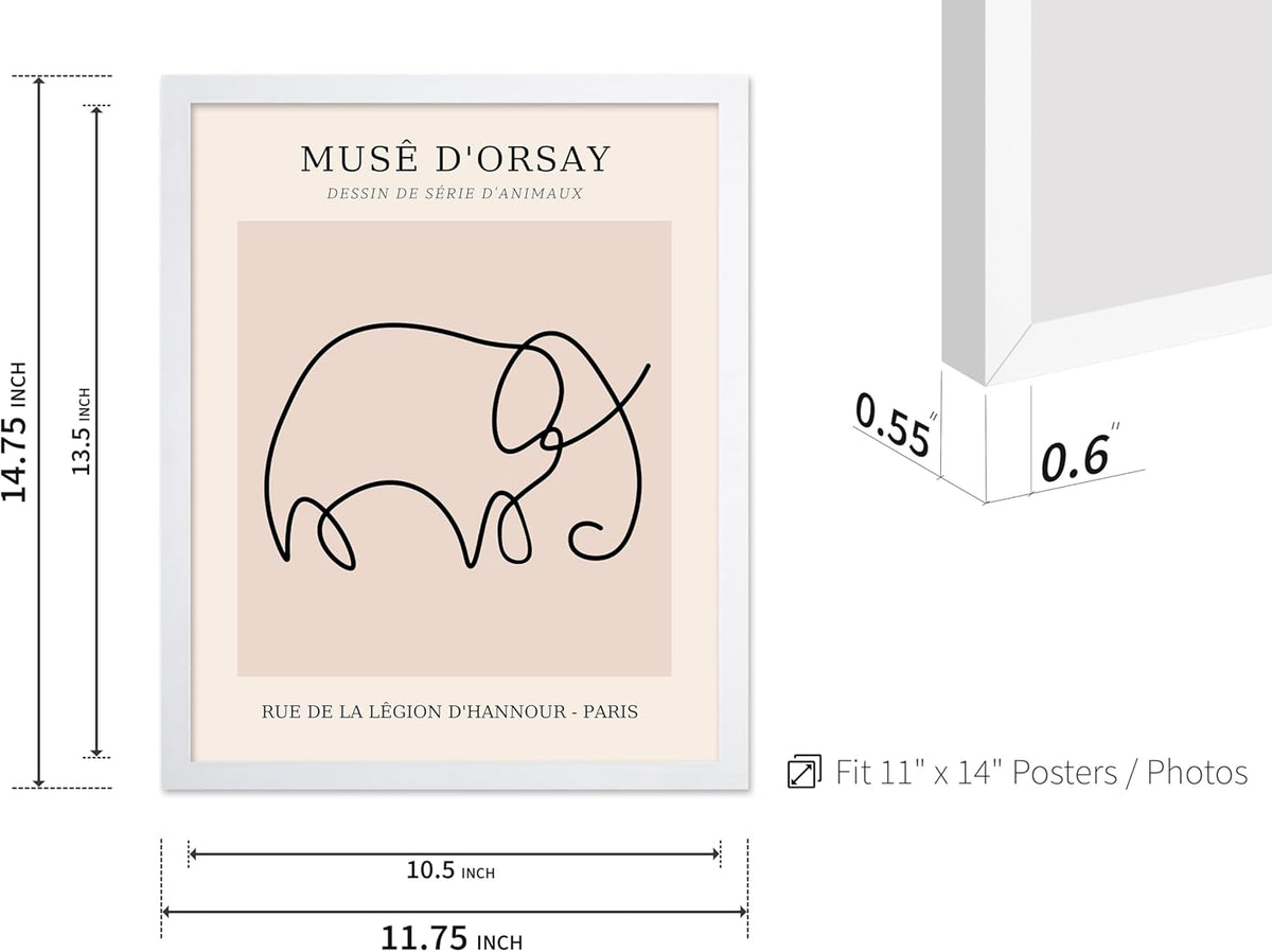 Poster Master Vintage Poster - Retro One Line Elephant Drawing Print - Elephant Art - Minimal Gift