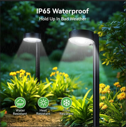 6 Pack Solar Pathway Lights Outdoor, 12 Brighter LED Solar Lights Outdoor Waterproof, Up to 12 Hrs