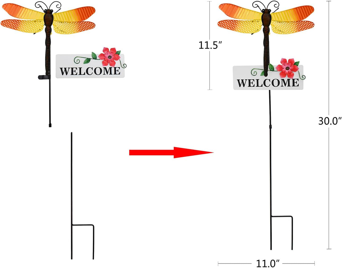 Veclotch Metal Butterfly Garden Stake,Rustic Butterfly Decorative Yard Stakes Metal Yard Art