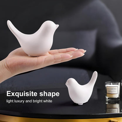 Notakia Small White Birds Statues Home Decor Modern Style Decorative Ornaments for Living Room