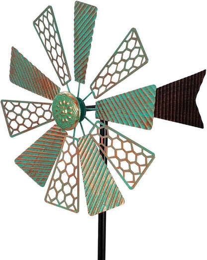 Viveta Wind Spinners Outdoor,13”Kinetic Wind Spinner Metal Vintage Windmill for Outdoor Garden