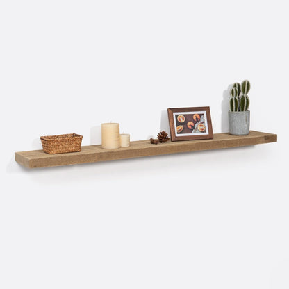 Floating Shelves - 8" Deep Rustic Reclaimed Barnwood Wall Hanging Shelves with Invisible Heavy-Duty