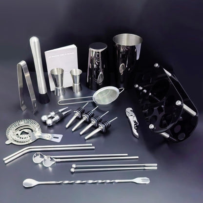 22-Piece Cocktail Shaker Set, 25/20oz Bartender Kit, Bartending Stainless Steel Bar Tools Sets for