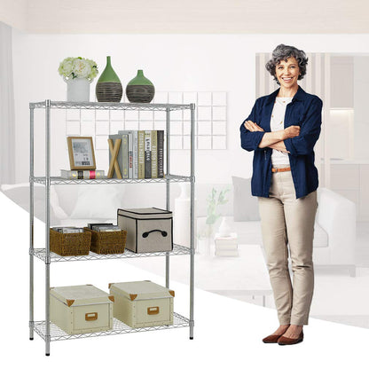 BestOffice 4-Storage Shelves Metal Garage Shelving Wire Shelf Organizer Shelving, 36" x 14" x 54"