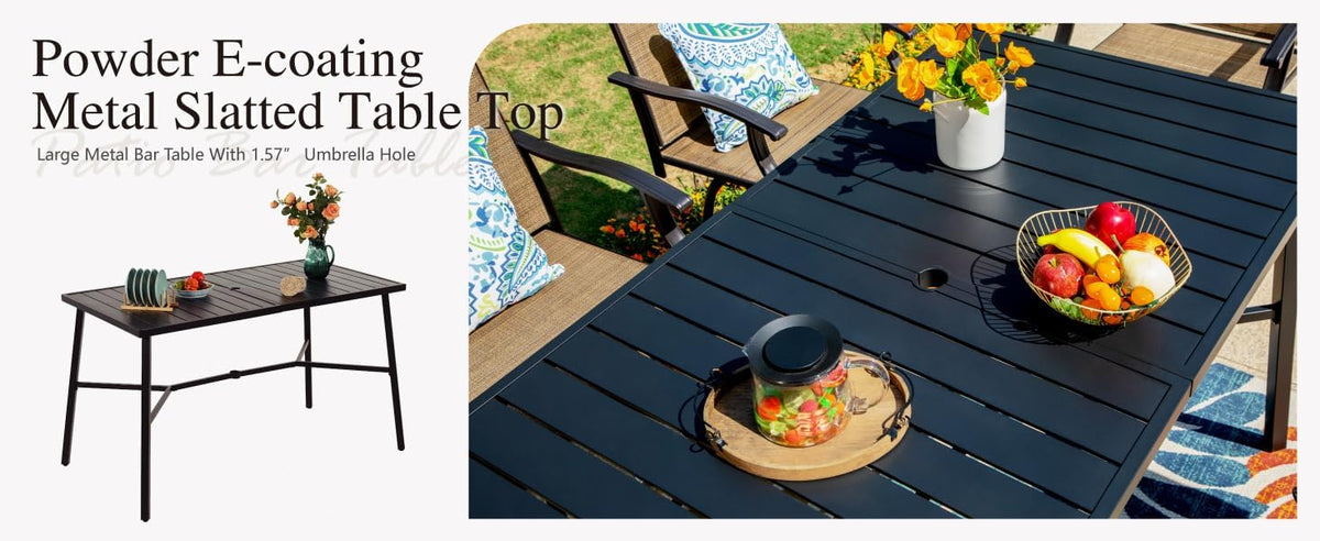 Sophia & William Outdoor Bar Set, Patio Bar Table and Chairs Set Patio Dining Set, Bar Height Patio