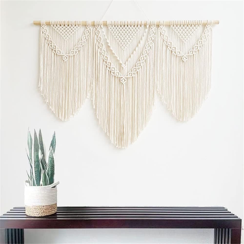 large macrame wall hanging - Boho Tapestry Macrame Wall Decor Art- Chic Bohemian Handmade Woven