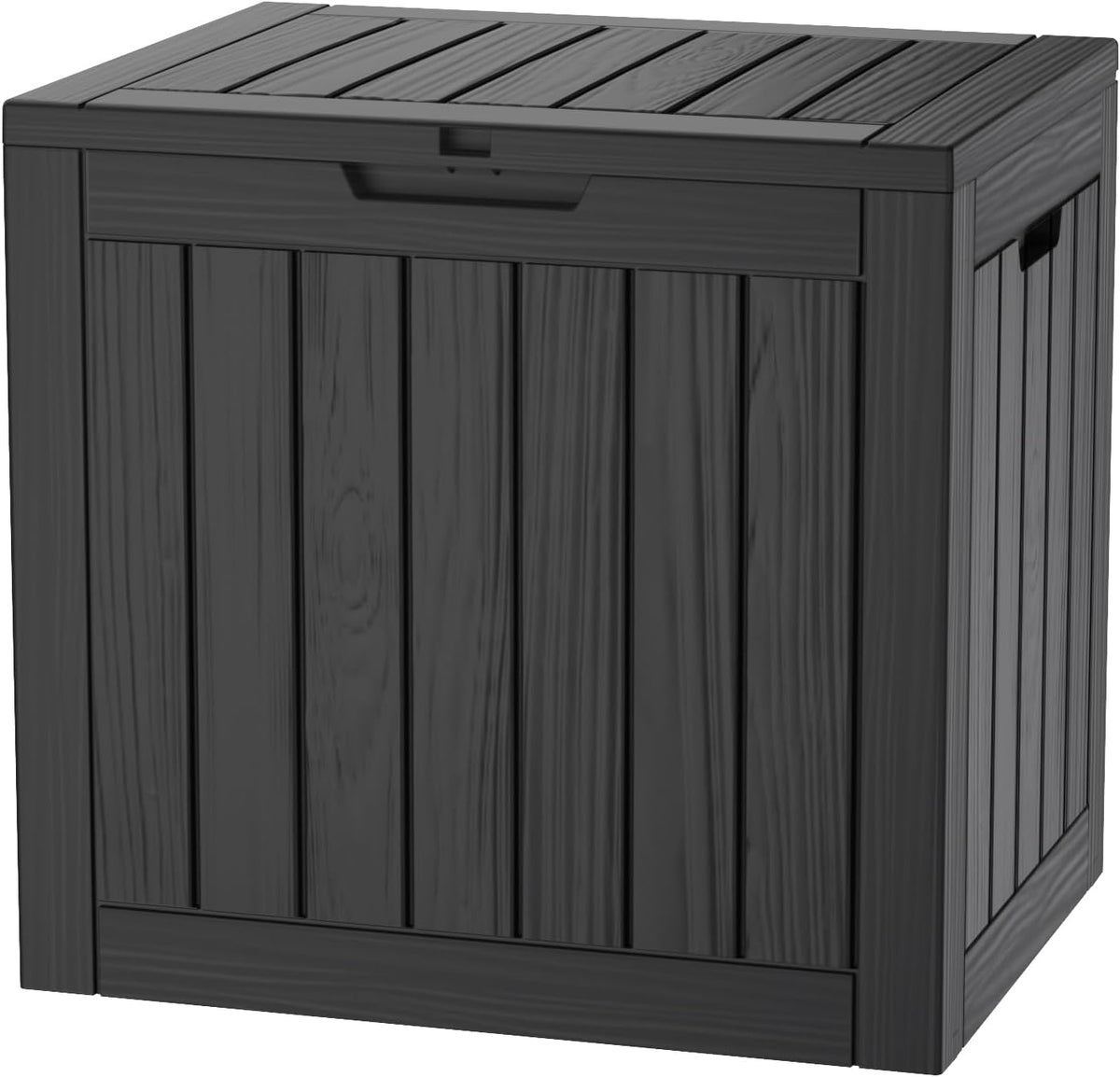 35 Gallon Lockable Resin Deck Box, Waterproof & UV-Resistant Outdoor Storage Box for Outdoor
