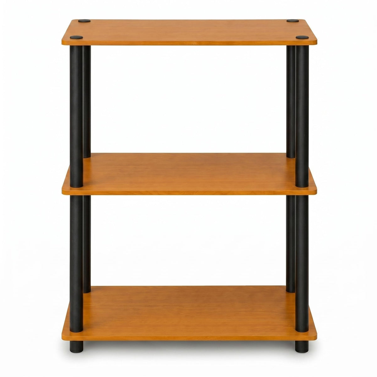 Furinno Turn-N-Tube Storage Shelves, 3-Tier Book Shelf, Corner Shelf, Toolless Open Shelves, for