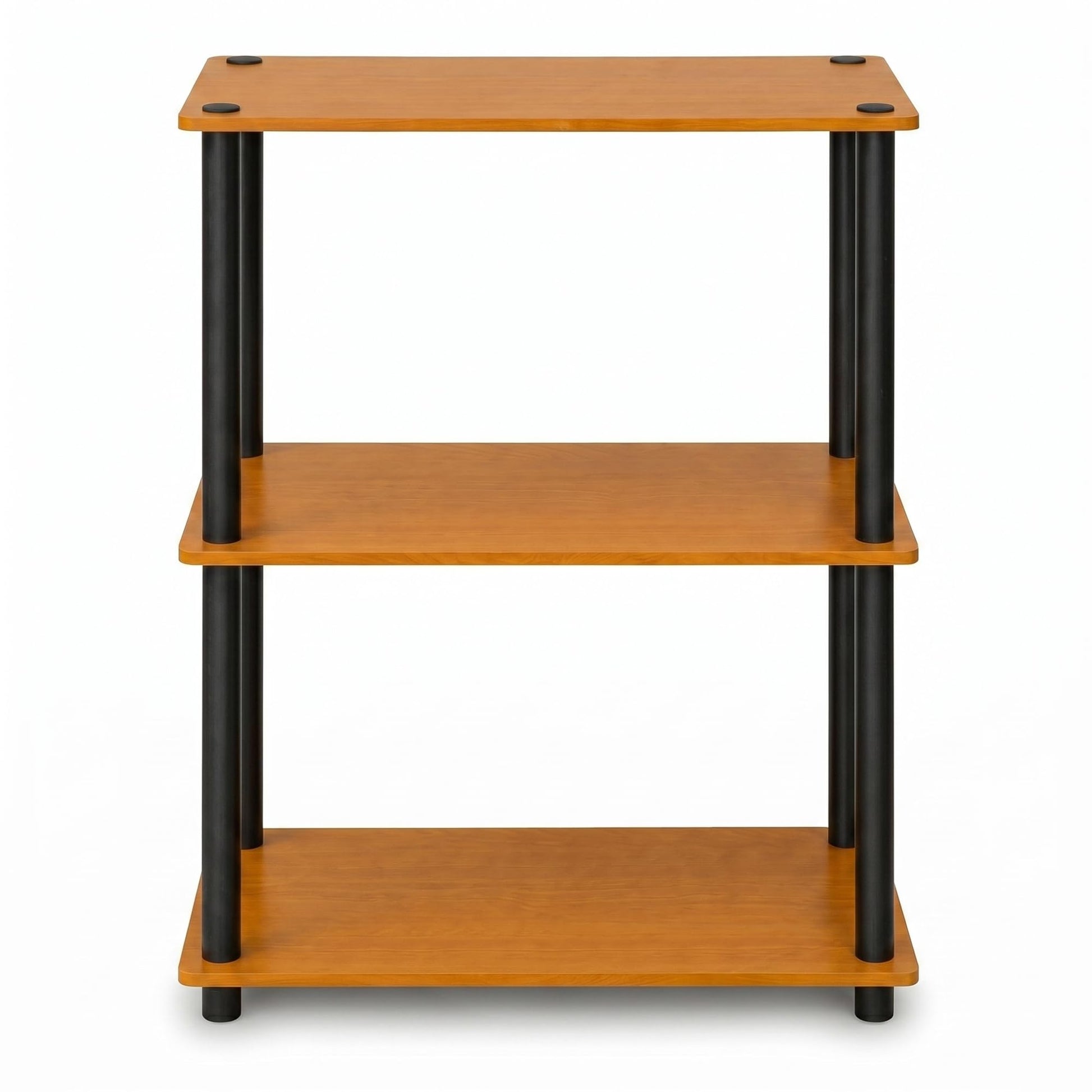 Furinno Turn-N-Tube Storage Shelves, 3-Tier Book Shelf, Corner Shelf, Toolless Open Shelves, for