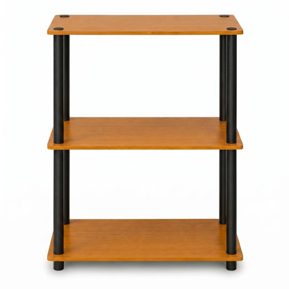 Furinno Turn-N-Tube Storage Shelves, 3-Tier Book Shelf, Corner Shelf, Toolless Open Shelves, for