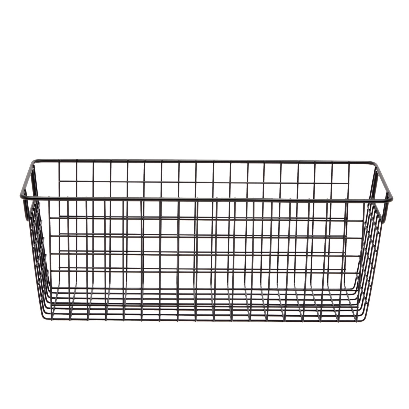 Farmlyn Creek Metal Wire Narrow Baskets - Rust-Resistant Pantry Organizer Storage - Sturdy Handles