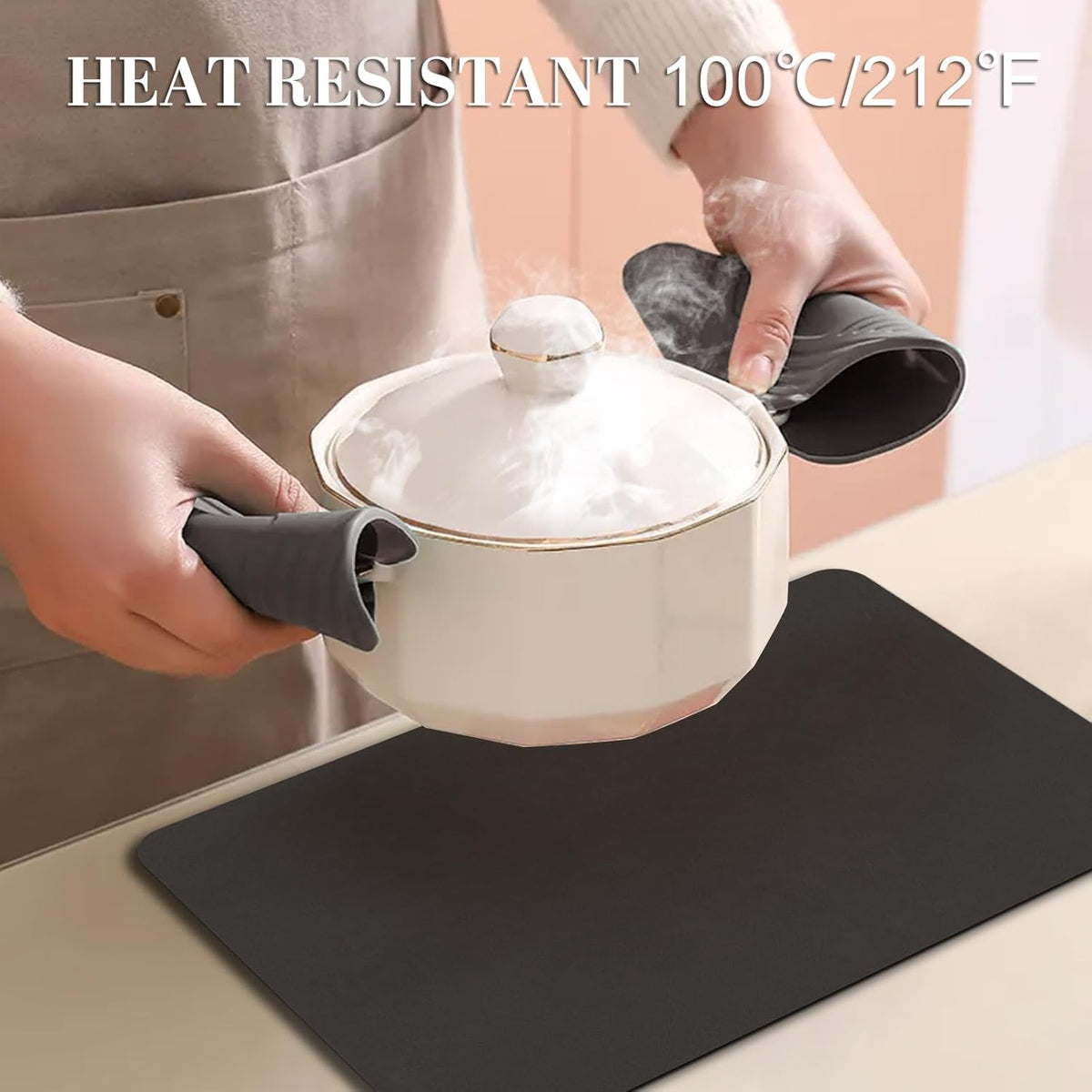 BLESWIN Faux Leather Placemats, PU Dining Table, Waterproof and Oil Resistant Easy to Clean, Heat