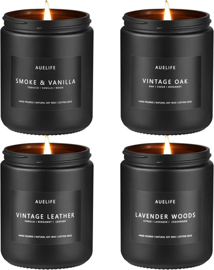 Scented Candles Set | Men Candle Set, Scented Candles for Home, Gifts for Men Aromatherapy Gift Set