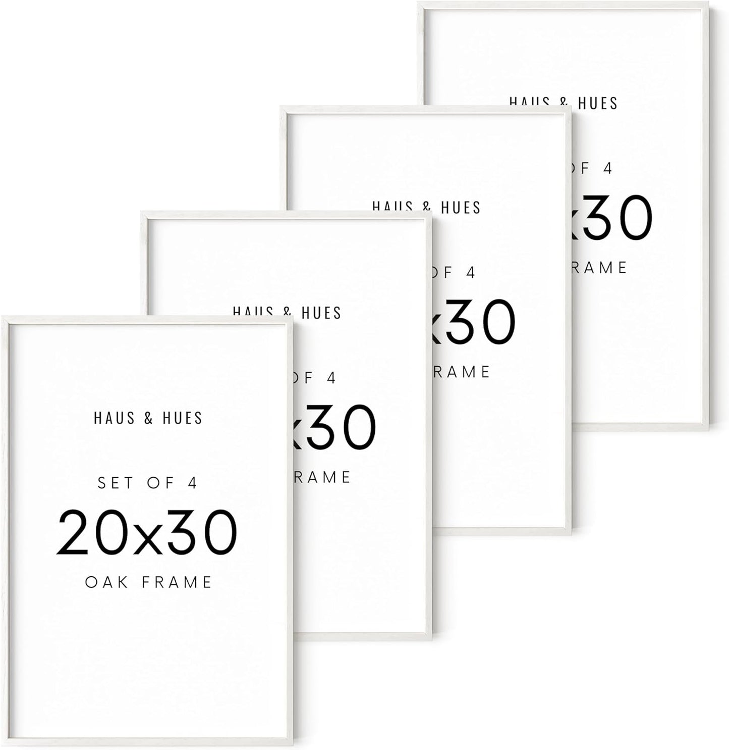 HAUS AND HUES 20x30 Picture Frames Set of 4 - Poster Frames 20x30, 20x30 Inch Frames, Poster Frames
