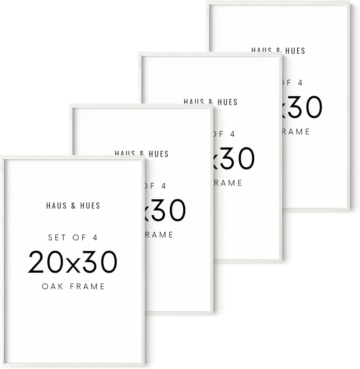 HAUS AND HUES 20x30 Picture Frames Set of 4 - Poster Frames 20x30, 20x30 Inch Frames, Poster Frames
