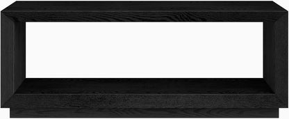 Henn&Hart 48" Rectangular Coffee Table with Open Storage Shelf for Living Room, Family Room, or