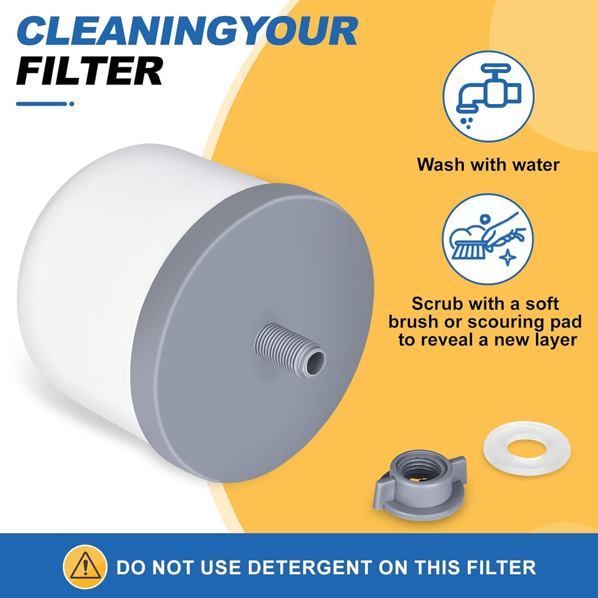 4Pack Replacement Ceramic Dome Water Filter 0.2 to 0.5 micron for Countertop Portable Water