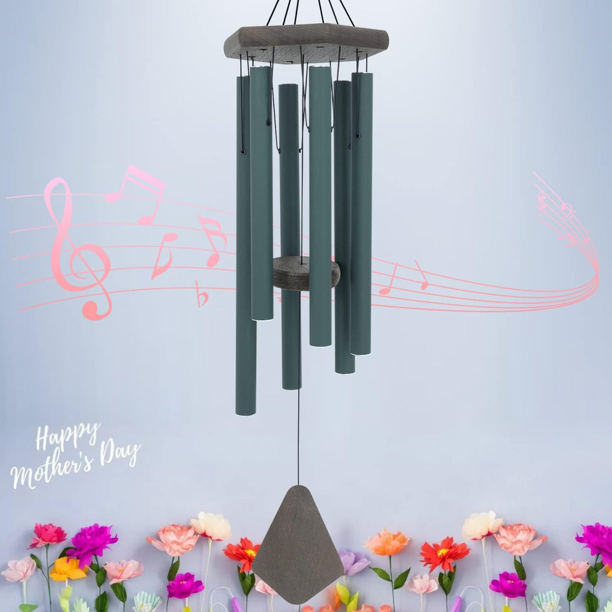 Large Wind Chimes for Outside, 30" Aluminium Wind Chime with Wind Catcher, Outdoor Garden Patio