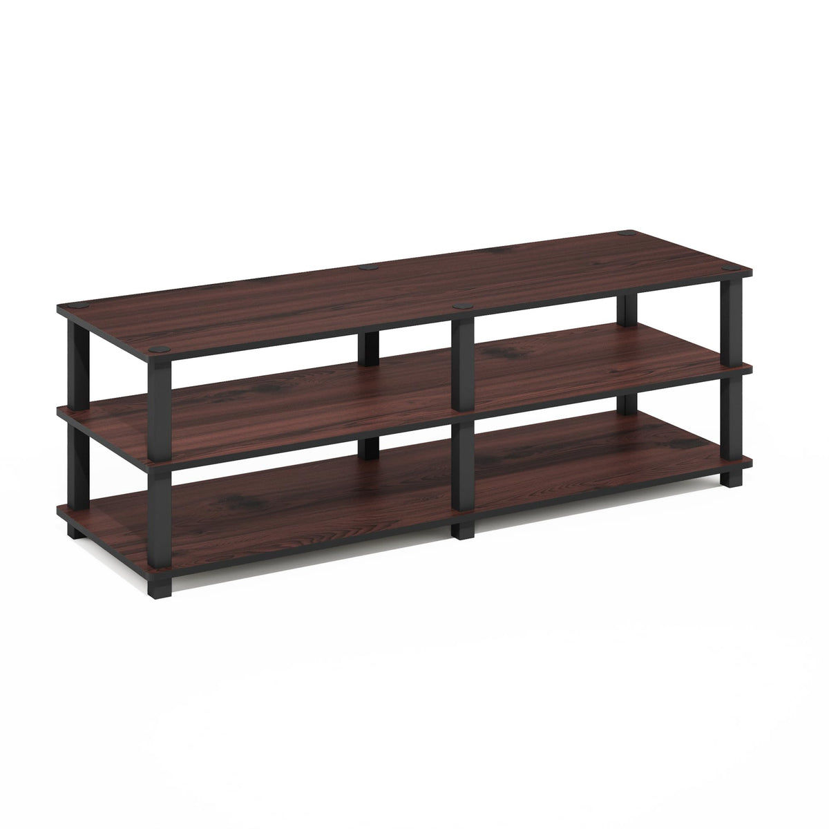 Furinno TURN-S-TUBE Shoe Rack, 3-Tier Wide Shoe Organizer, Open Shelf Rectangular Shoe Storage