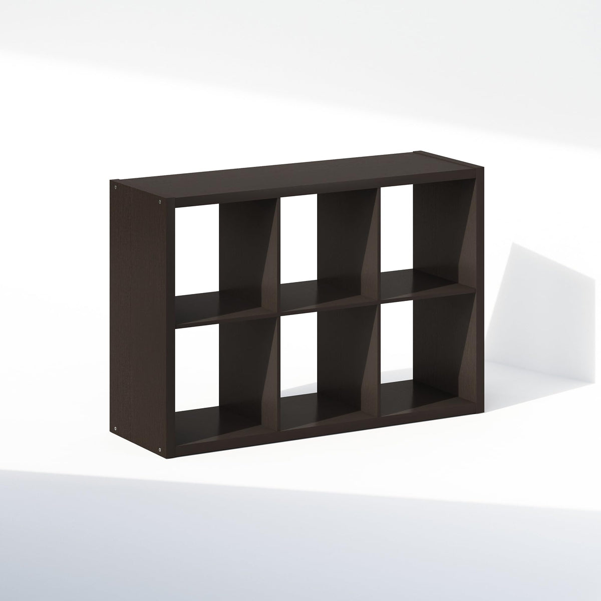 Furinno Cubic Extra Thick 6-Cube Closet Organizers and Storage, Dark Oak