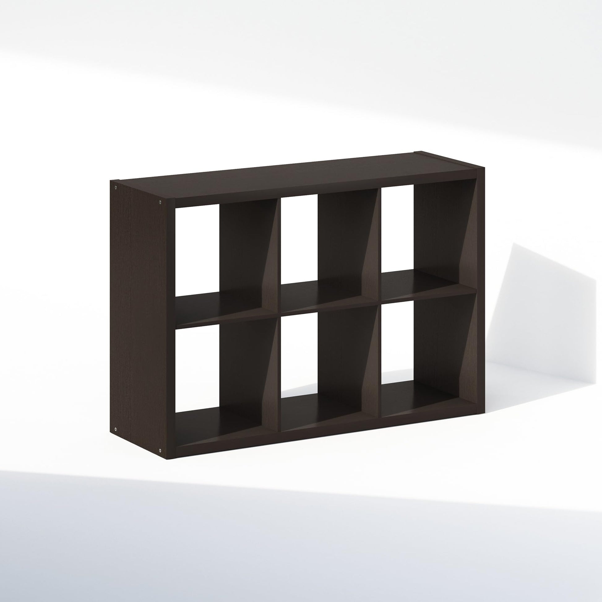 Furinno Cubic Extra Thick 6-Cube Closet Organizers and Storage, Dark Oak