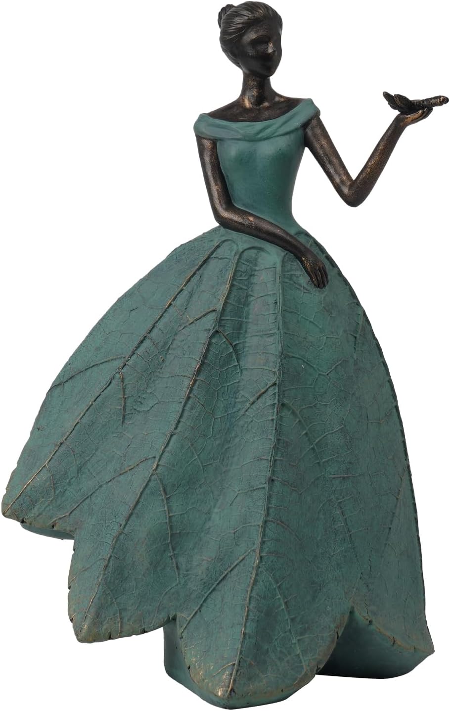 Guichifun Fairy Statue Collection Home Decoration - Leaf Angel Girls with Dragonfly Resin Home