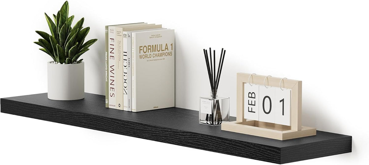 Single Floating Shelves 48 Inches, 48 x 10 inch Deep x 1.8 in Thick, Long Wall Shelves Heavy Duty