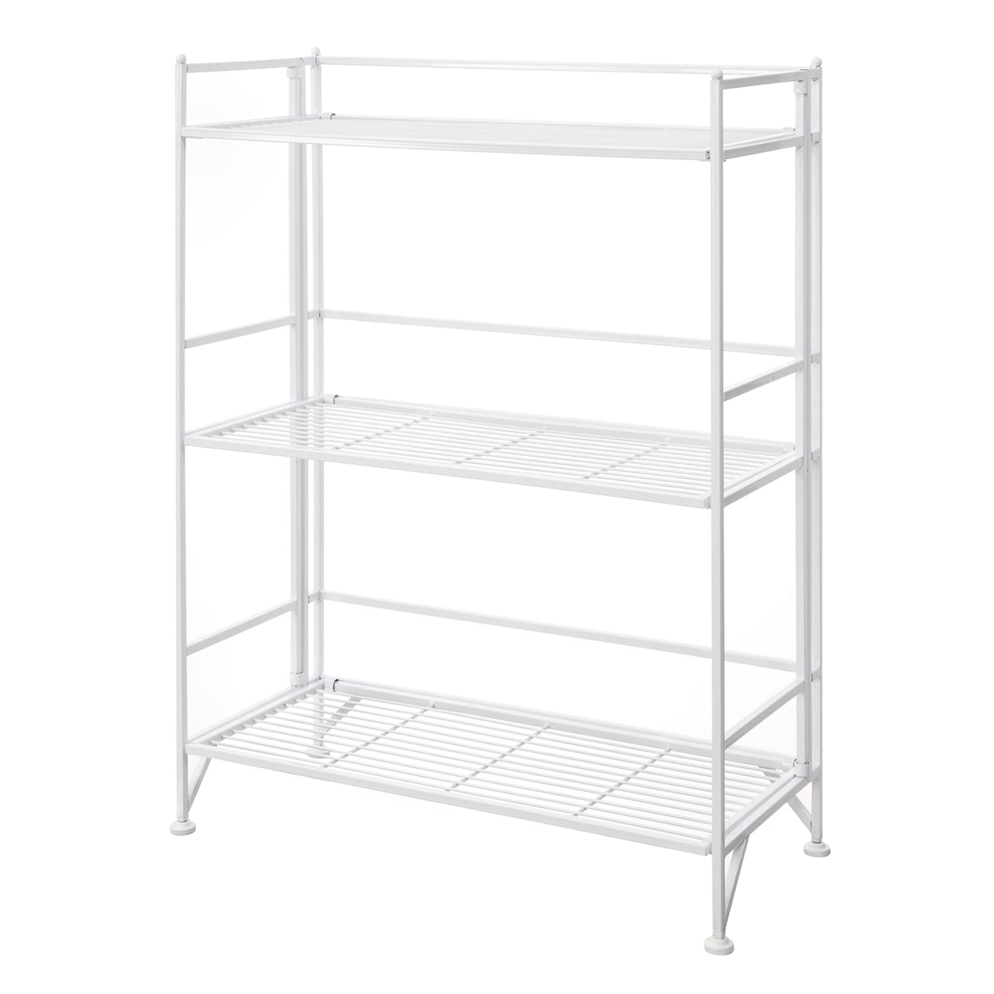 Convenience Concepts Xtra Storage Shelves - 3-Tier Wide Folding Metal Storage Shelves, Closet