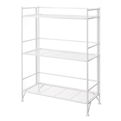 Convenience Concepts Xtra Storage Shelves - 3-Tier Wide Folding Metal Storage Shelves, Closet