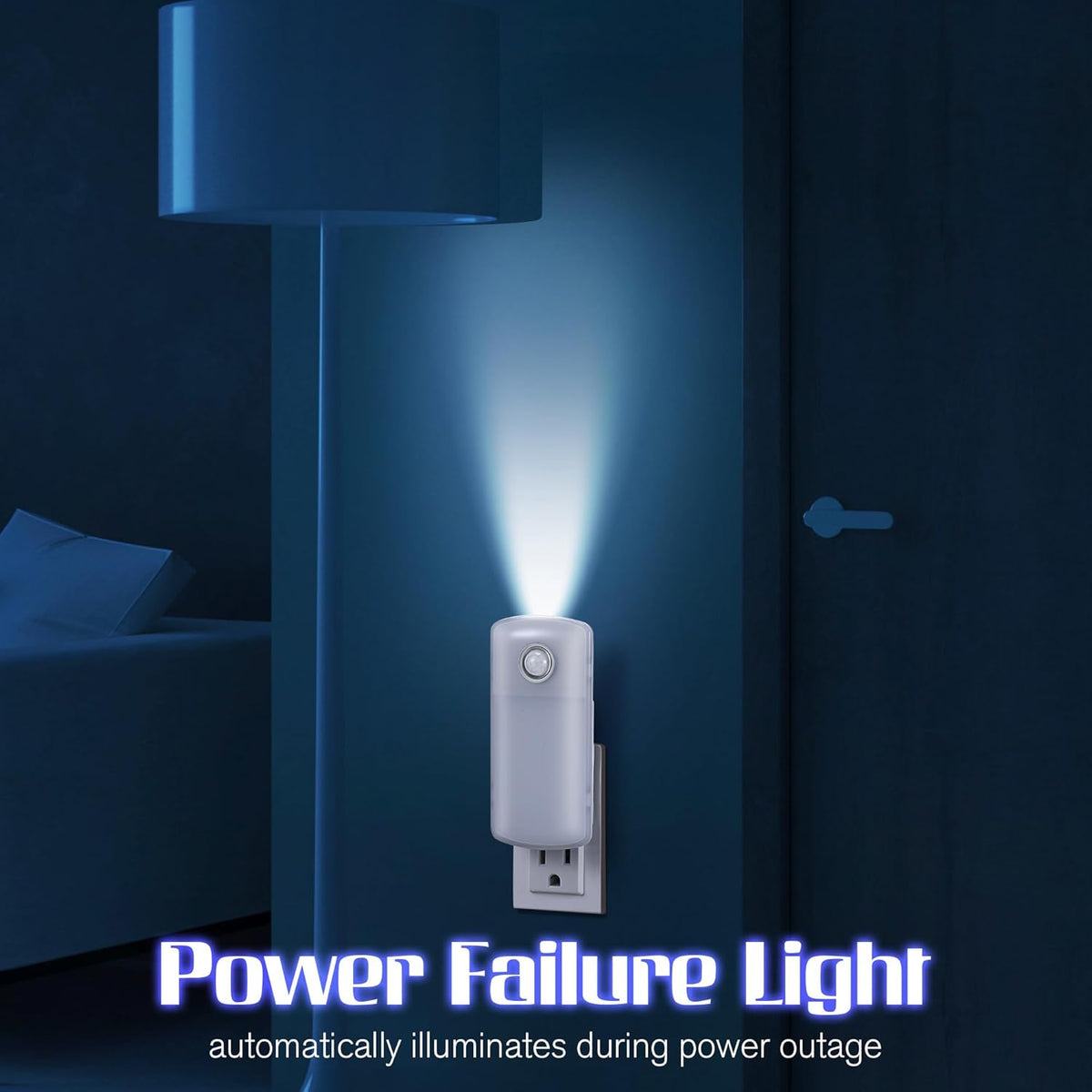 Enhon Emergency Power Failure Night Lights, 5-in-1 Multi Color LED Light, Rechargeable Flashlight