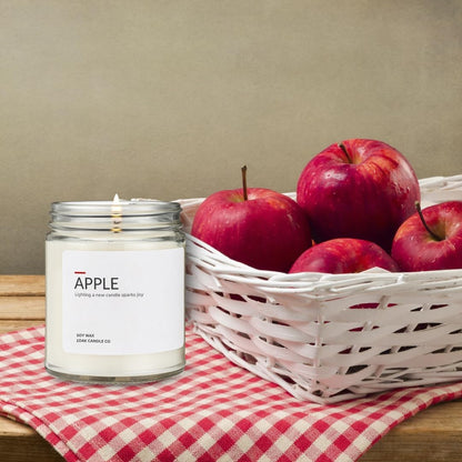 1OAK Soy Wax Scented Candles (Apple) - Soy Candles for Home Scented - Long Burning Premium