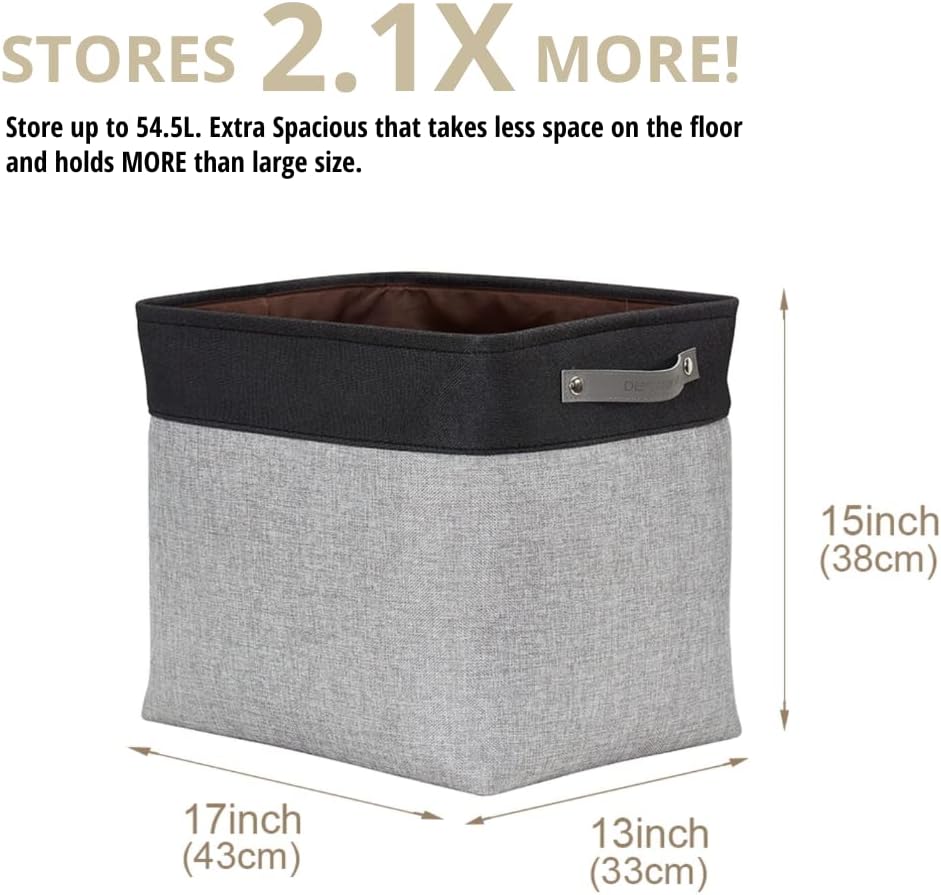 DECOMOMO Extra Large Storage Baskets 54.5L Fabric Storage Bins for Organizing Linen Closet, Toys