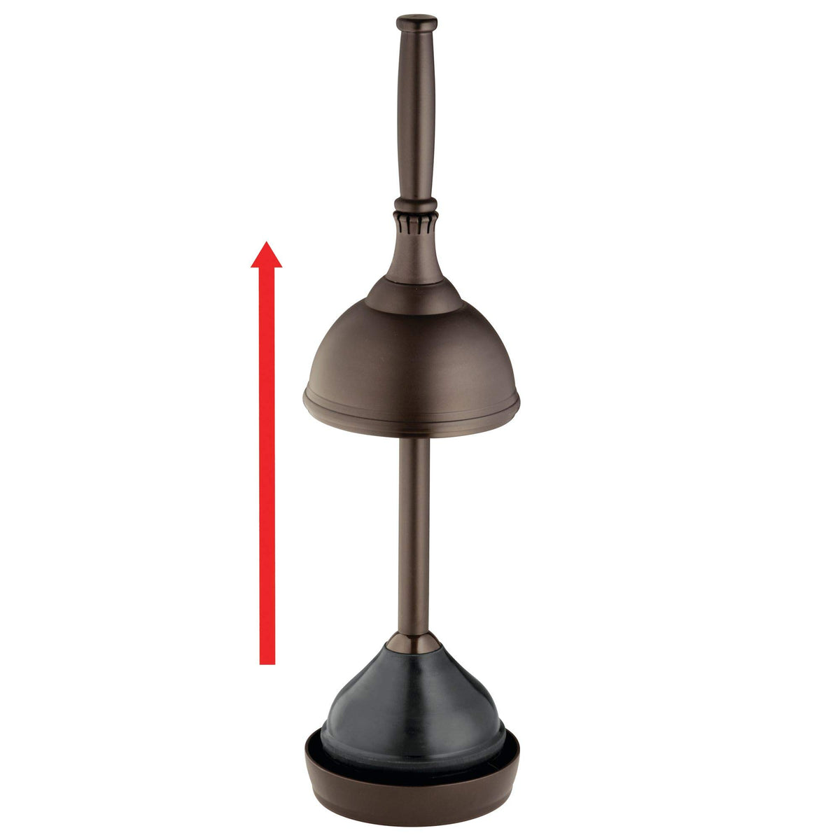 iDesign Kent Plastic Plunger with Cover Set, Bronze
