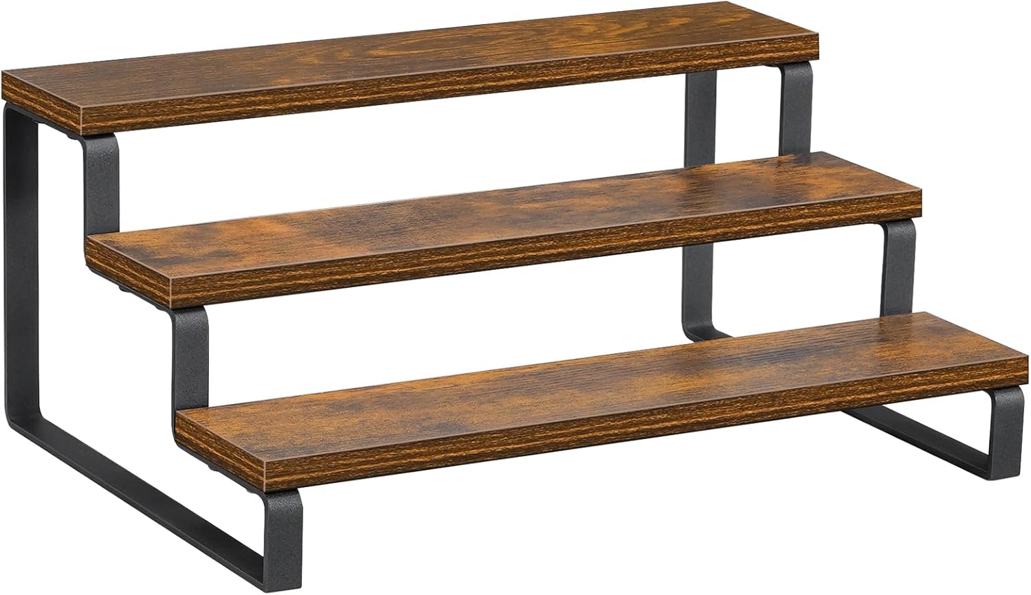 Giikin 3-Tier Spice Rack, 13.8 Inch Wood Step Shelf Countertop Spice Storage Holder, Kitchen Pantry