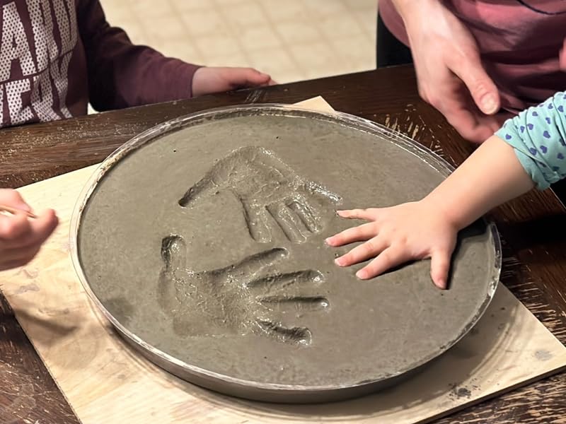 Large DIY Stepping Stone Kit, Handprint Stepping Stone, Mother's Day Gift, Footprint Stepping Stone