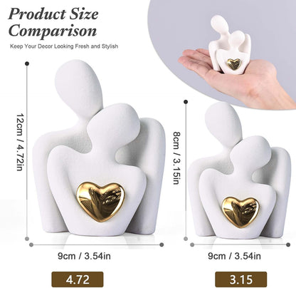 XMGZQ Mini Couple Statue Tv Stand Decor Items for Living Room Home Decor,Bedroom Decor for Couples