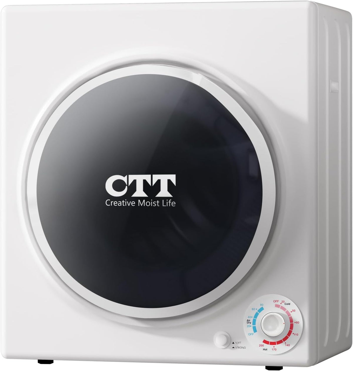 CTT 3.5 Cu. Ft. Clothes Dryer, 1500W Electric Dryers for Clothes, 110V Electric Clothes Dryer with