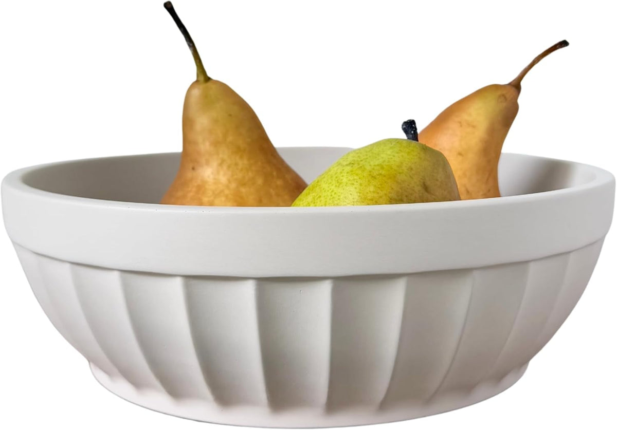 OAKOA Decorative Fruit Bowl for Kitchen Counter - Large Decorative Bowl for Home Decor - Concrete