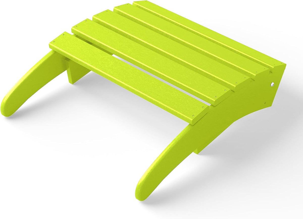 WestinTrends Outdoor Ottoman, Patio Adirondack Ottoman Foot Rest, All Weather Poly Lumber Folding