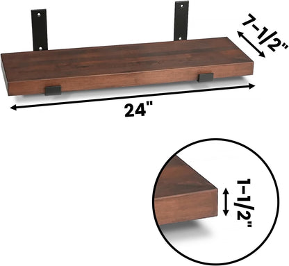 CONSDAN Floating Shelf for Wall Mounted Book Shelf Hanging Shelves Floating Bookshelf for Bedroom