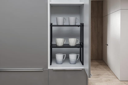 Nxconsu Expandable Cabinet Shelf Organizer Riser for Kitchen Pantry Cupboard Under Sink Countertop
