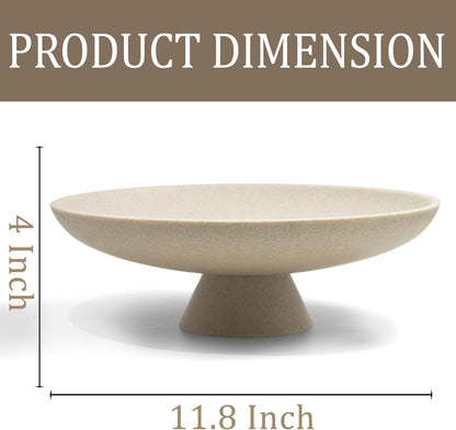 Large Decorative Bowl, Modern Resin Pedestal Bowl for Home Decor, Stylish Fruit Bowl for Kitchen