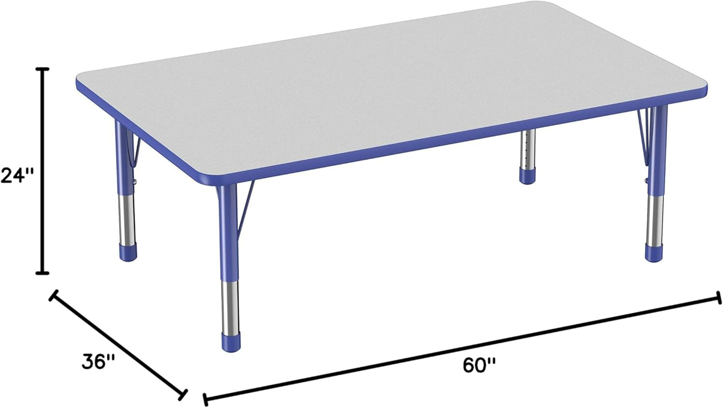 Factory Direct Partners FDP Rectangle Activity School and Classroom Kids Table (36 x 60 inch)