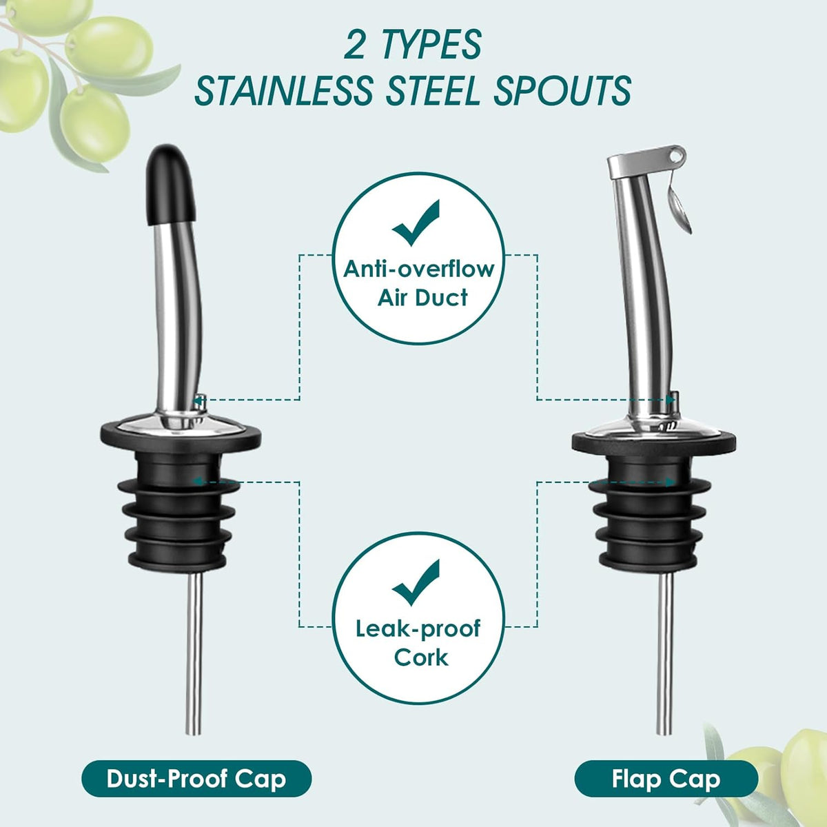 vancasso 20 Oz Ceramic Olive Oil Dispenser Bottle, Bottle Dispenser with Spout and Funnel for