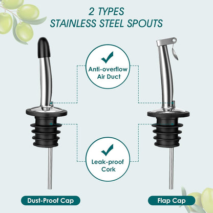 vancasso 20 Oz Ceramic Olive Oil Dispenser Bottle, Bottle Dispenser with Spout and Funnel for