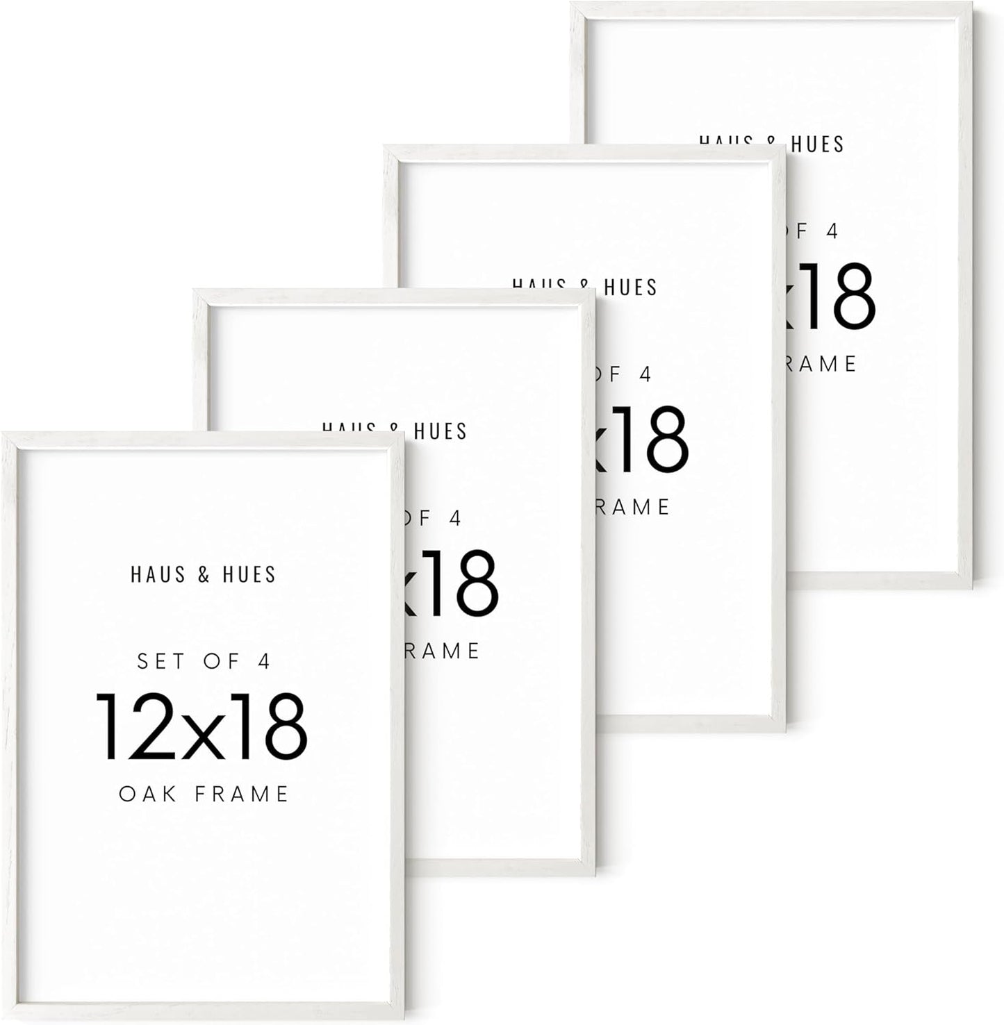 HAUS AND HUES 12x18 Picture Frames For Wall - Set Of 4 Poster Frames 12x18, Picture Frames 12x18