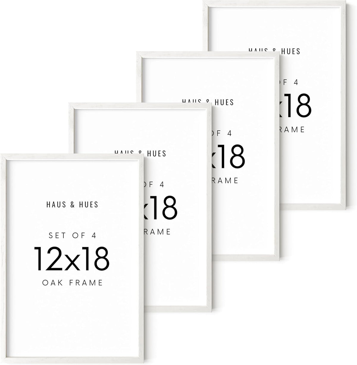 HAUS AND HUES 12x18 Picture Frames For Wall - Set Of 4 Poster Frames 12x18, Picture Frames 12x18