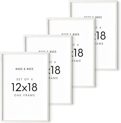 HAUS AND HUES 12x18 Picture Frames For Wall - Set Of 4 Poster Frames 12x18, Picture Frames 12x18