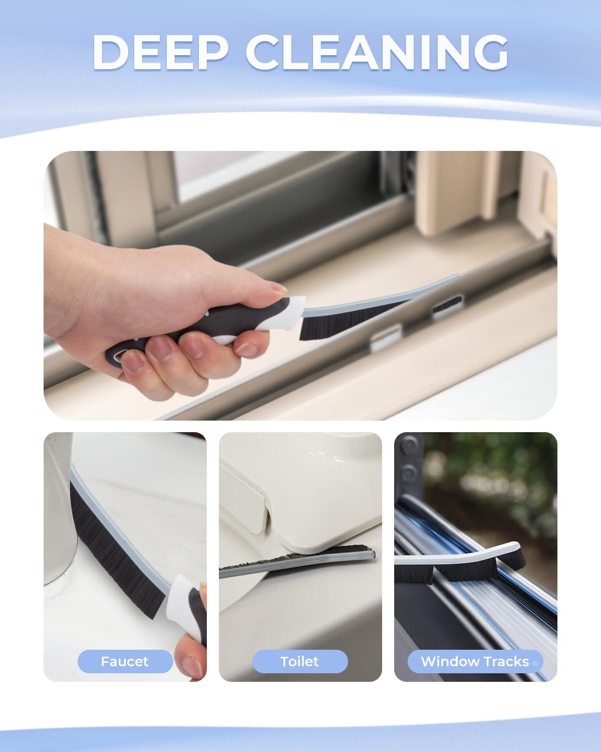 Crevice Cleaning Brushes, Scrub Brush for Hard to Reach Small Space, Home Essentials, Cleaning